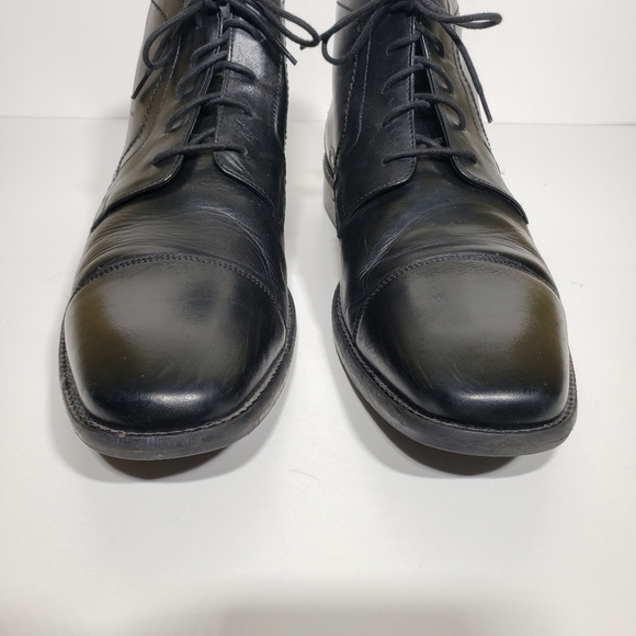 Johnston & Murphy black Leather Ankle boot SZ 12 - Picture 3 of 10
